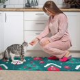 thumbnail image 3 of Dark Green Christmas Tree and House Pattern Kitchen Rugs Sets Of 2,Anti Fatigue Kitchen Mat Rugs Non Slip Washable,Decorative Kitchen Floor Mats for Kitchen,Sink,Laundry,17"x30"+17"x47", 3 of 7