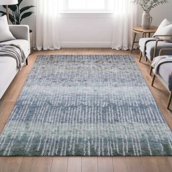 Addison Rugs Chantille Indoor/Outdoor Transitional Modern Blue Machine Washable Rectangle Rug, 10' x 14'