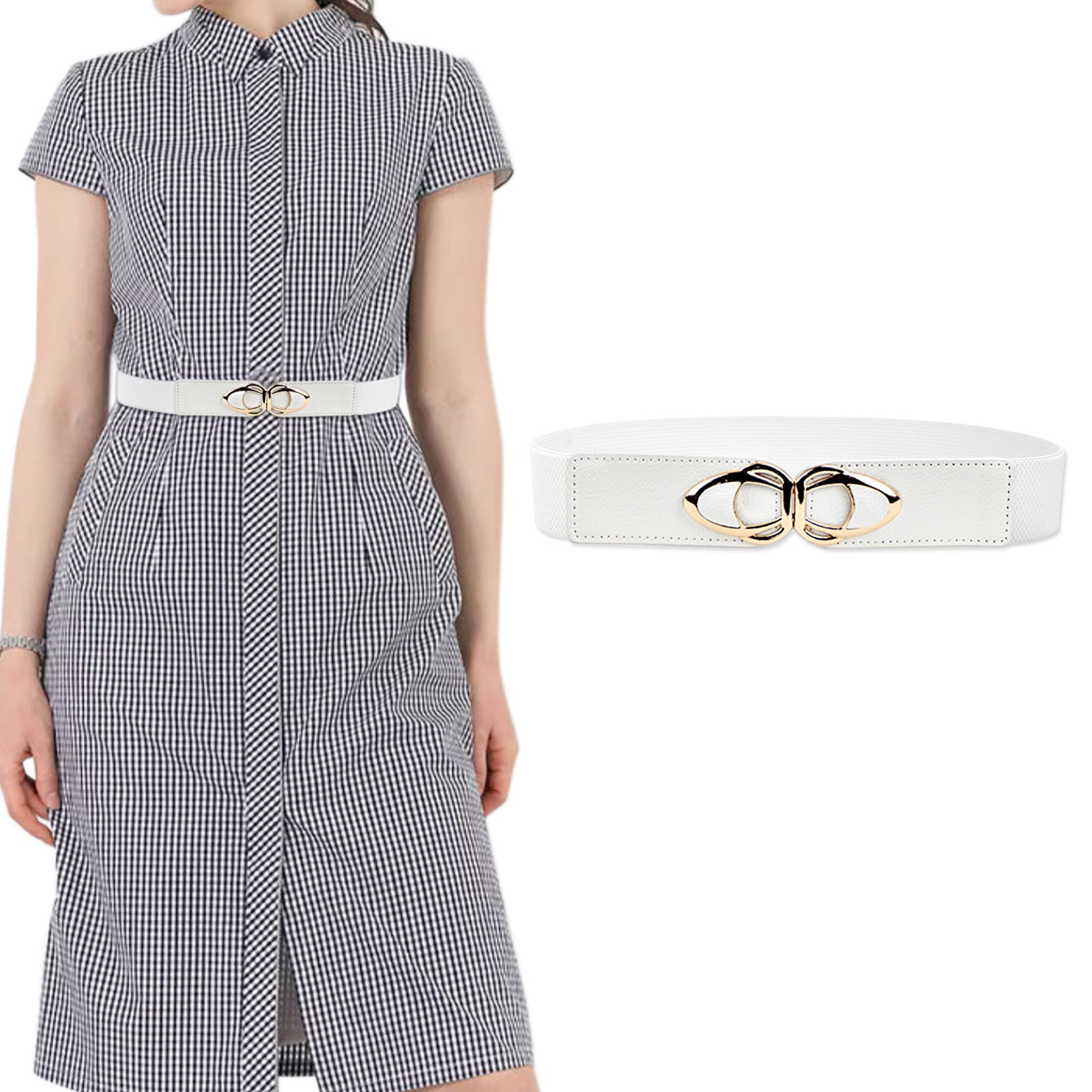 Entchin No Buckle Elastic Stretch Belts for Women Girl, Waistband Strap