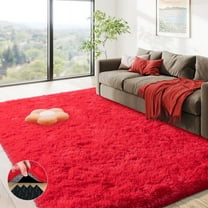 living room rugs 4x6ft Large Fluffy Rugs for Bedroom, Non-Slip Stickers Soft Carpet Shag Kids Room Rug, Non-Slip Fuzzy Rugs Indoor