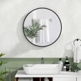 thumbnail image 2 of Costway Miroir de Salle de Bain Rond de 24 Pouces Miroir Mural Rond avec Film Antidéflagrant, 2 of 9