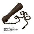 thumbnail image 2 of Hangs 2 Ceiling Fan Zipper Stainless Steel Retro Pendant Light with Wooden Chain Extender and Ceiling Lamp Style, 2 of 4