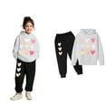 thumbnail image 5 of Teen Kids Toddler Sweatsuit,2 Piece Long Sleeve White Hooded Sweatsuits Pullover Sweatpants Set Warm Fall Winter Clothes Little Girls Clothes 13-14 Years Cute&nbsp;Boys Girls&nbsp;Clothing, 5 of 6