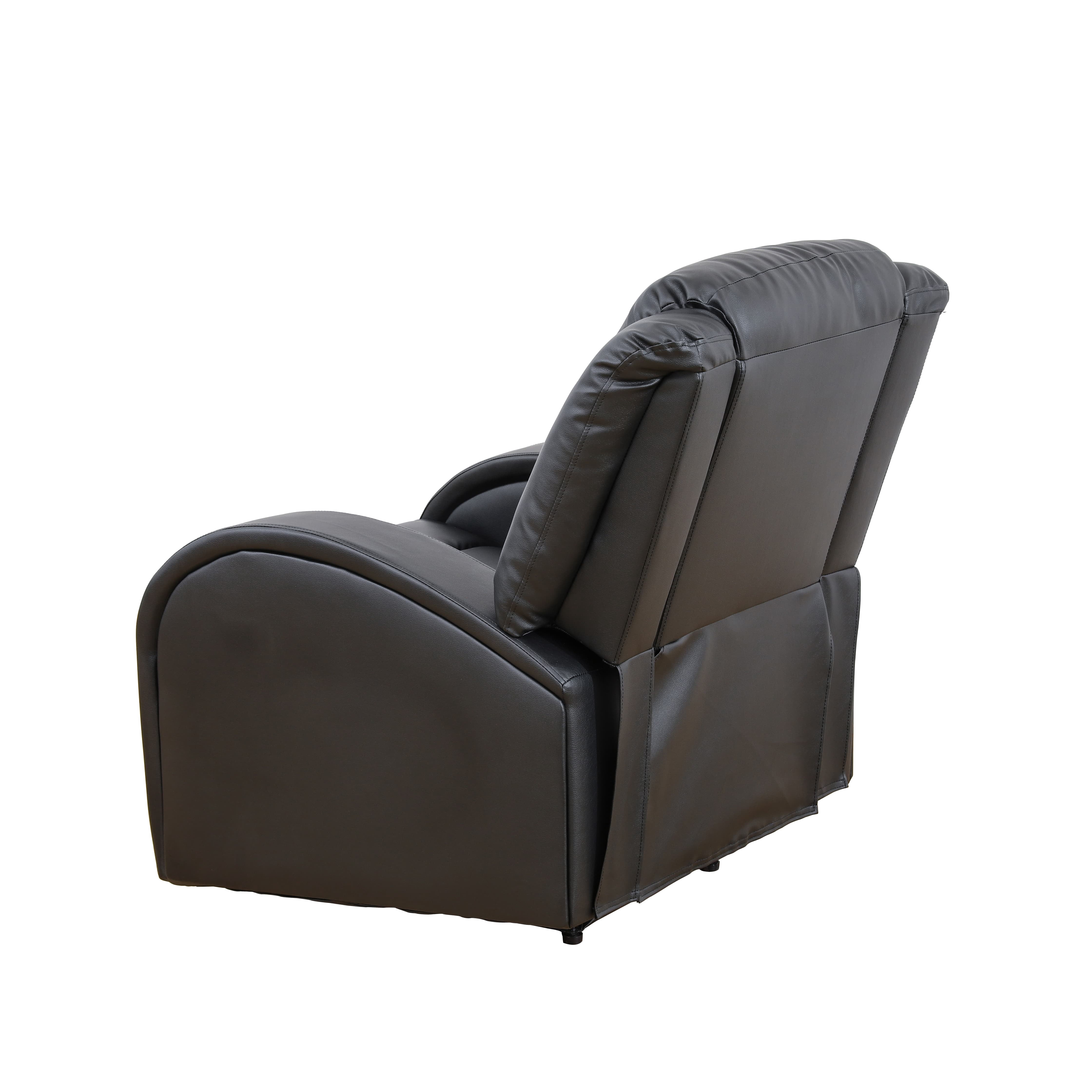 MAYEERTY Power Recliner Chair, Electric Faux Leather Reclining Chair with Adjustable Backrest for Living Room, Black