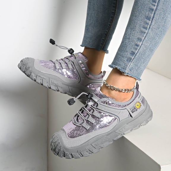 Women's Platform Sneakers with Thick Cushioned Sole - Lace-Up Round Toe Casual Sneakers Suitable for - Wear, Upper & Insole, Outsole - Ideal for Gym, Tennis, Daily Use (Comfortable), Women Shoes