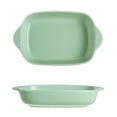 thumbnail image 1 of Colorful Ceramic Double-Handled Baking Pan Household Square Baking Tableware Salad Baked Rice Bowl, 1 of 6