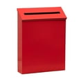 thumbnail image 3 of Wall Mount Mailbox Decorative Letter Box Postbox Large Capacity Newspaper Holder Red, 3 of 8