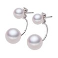thumbnail image 1 of Aretes de doble perla Minnieouse en joyería de plata S925 blanco, 1 of 6