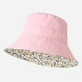 thumbnail image 5 of CoCopeaunts Summer Casual Bucket Hat for Women Wide Brim Outdoor Travel Sunscreen Fisherman Hat Ladies Floral Cotton Sun Cap, 5 of 8