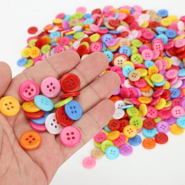 Botones Para Manualidades, 1000 Piezas De Botones De Color Mixto Botones Para Ropa Accesorios De Costura De 12 Mm Y 15 Mm Para Ropa Y Manualidades De Bricolaje