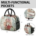 thumbnail image 6 of Cute Lunch Bag for Women Reusable Insulated Lunch Bags, Leakproof Cooler Food Lunch Tote Bag, Large Capacity Paris Theme Lunch Box for Work School Travel Picnic, 6 of 7