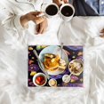 thumbnail image 7 of WOBOGO Acrylic Serving Trays 15.7x11.8 Inch Spill Proof Clear Decorative Organizer with Handle Violet Cat with Different Pupils, 7 of 7