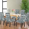 thumbnail image 3 of Rustic Dining Chair Slipcovers Set of 6 Green Barn Wooden Wall Planking Square Old Solid Wood Slats Rustic Shabb Super Fit Stretch Removable Washable Short Dining Chair Protector Cover, 3 of 5