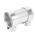 thumbnail image 2 of 2.5in exhaust pipe connector heavy duty metal alloy double clamp, 2 of 5