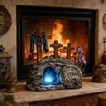thumbnail image 6 of YingYouFu Wood Easter Resurrection Scene Cross Table Decor - He is Risen Religious Decor for Tabletop, Mantels, Tray & Perfect Christian Home Holiday Gifting, 6 of 7