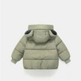 thumbnail image 4 of Ccpelsie Boys' Puffer Jacket - Full Zip Up Hooded Winter Jacket Toddler Winter Jackets for Little/Big Boys(Green,12-18 Months), 4 of 4