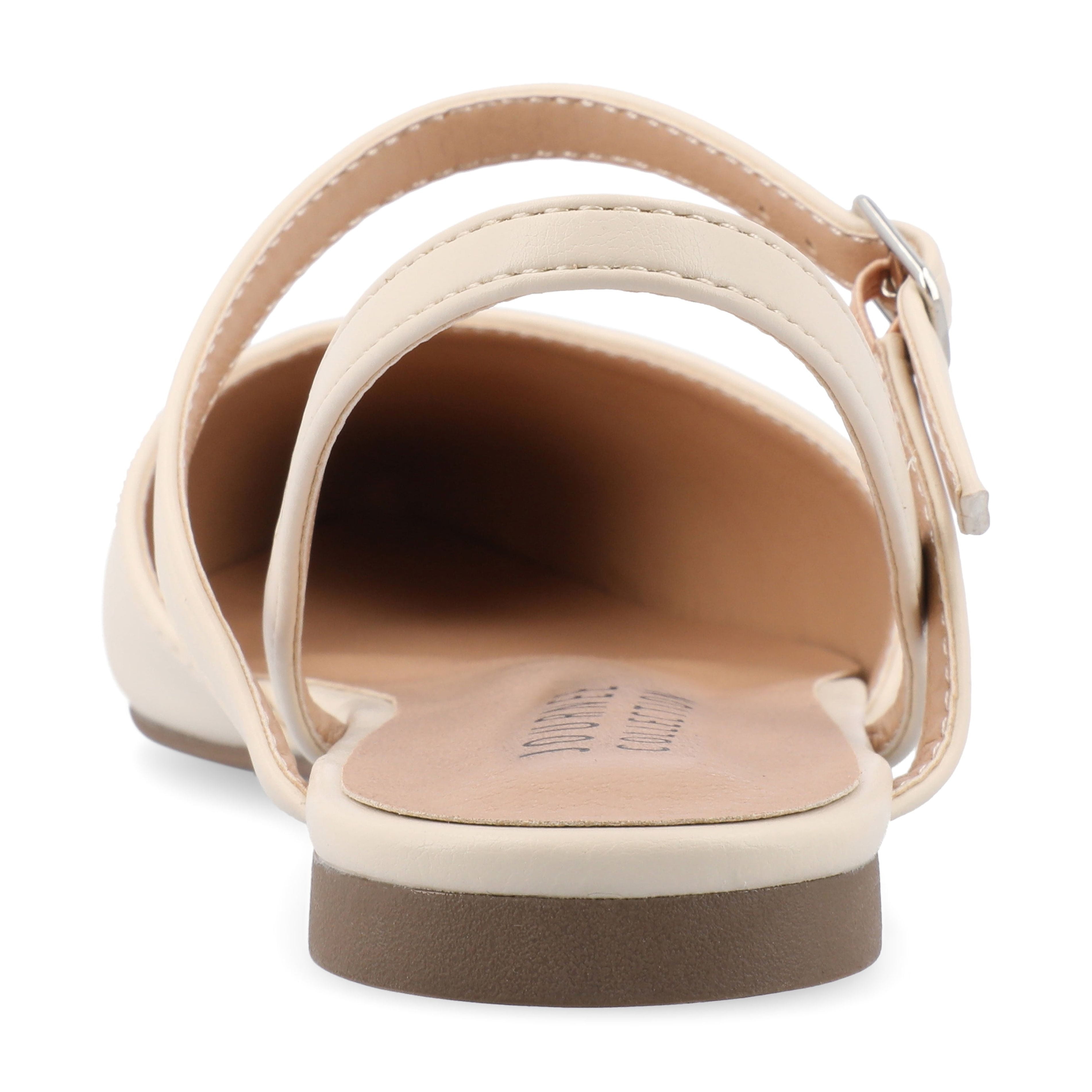 Journee Women's Martine SuperNatural Shades Narrow Width Buckle Pointed Toe Flats