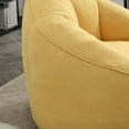 thumbnail image 5 of High Back L-shape Bean Bag Chairs with Footrest, Single Gaming Sofa with High Density Foam Filling, Lazy Sofa Lounge Chair, Accent Floor Soft for Reading, Watching TV, Yellow, 5 of 7