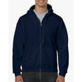 thumbnail image 1 of Gildan Mens Heavy Blend Full Zip Hooded Sweatshirt, XL, Navy, 1 of 2