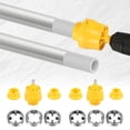 thumbnail image 1 of SUTENGDA 6/12Pcs PVC Thread Maker Tool for Electric Drill Pipe Threader Kit with 1/2 Inch 3/4 Inch 1 Inch Dies Pipe Threader Plumbing Tool Reusable Pipe Round Die Set for PVC Threading, 1 of 10