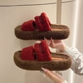 thumbnail image 6 of Wensltd Women Fall Winter Slippers Open Toe Fleece-Lined Fashion Casual Comfort Slippers Lightweight, 6 of 8