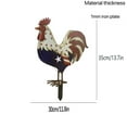 thumbnail image 2 of Djiypn Metal Rooster Decor, Yard Chicken Decorations, Outdoor Garden Statues, 13.7"H Metal Chicken Sculpture for Backyard Patio Kitchen Decor, Lawn Ornaments, 2 of 7
