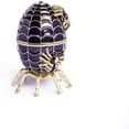 thumbnail image 4 of Keren Kopal Black Faberge Egg Music Playing Spiderweb Decorated with Spiders Trinket Box Russian Egg with Austrian Crystals Collectors Easter Egg Home Design Gift Idea Limited Edition, 4 of 9