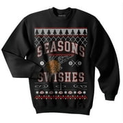 Seasons Swishes Ugly Christmas Sweater, Basketball, Hoops, Swish, Sports