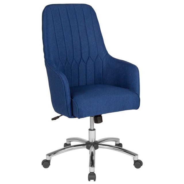 Albi Home and Office Upholstered High Back Chair in Beige Fabric