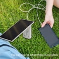 thumbnail image 3 of Cargador de Panel Solar para Teléfono Móvil Mini Paneles Solares Portátiles de 2 W con Cable de Carga 2 en 1 IP65 para Acampar con Mochila, 3 of 5