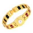 thumbnail image 3 of Pulsera para mujer, regalos para mujer, pulsera magnética de color oro carbono, pulsera de titanio de color oro carbono, pulsera para hombre, 3 of 5