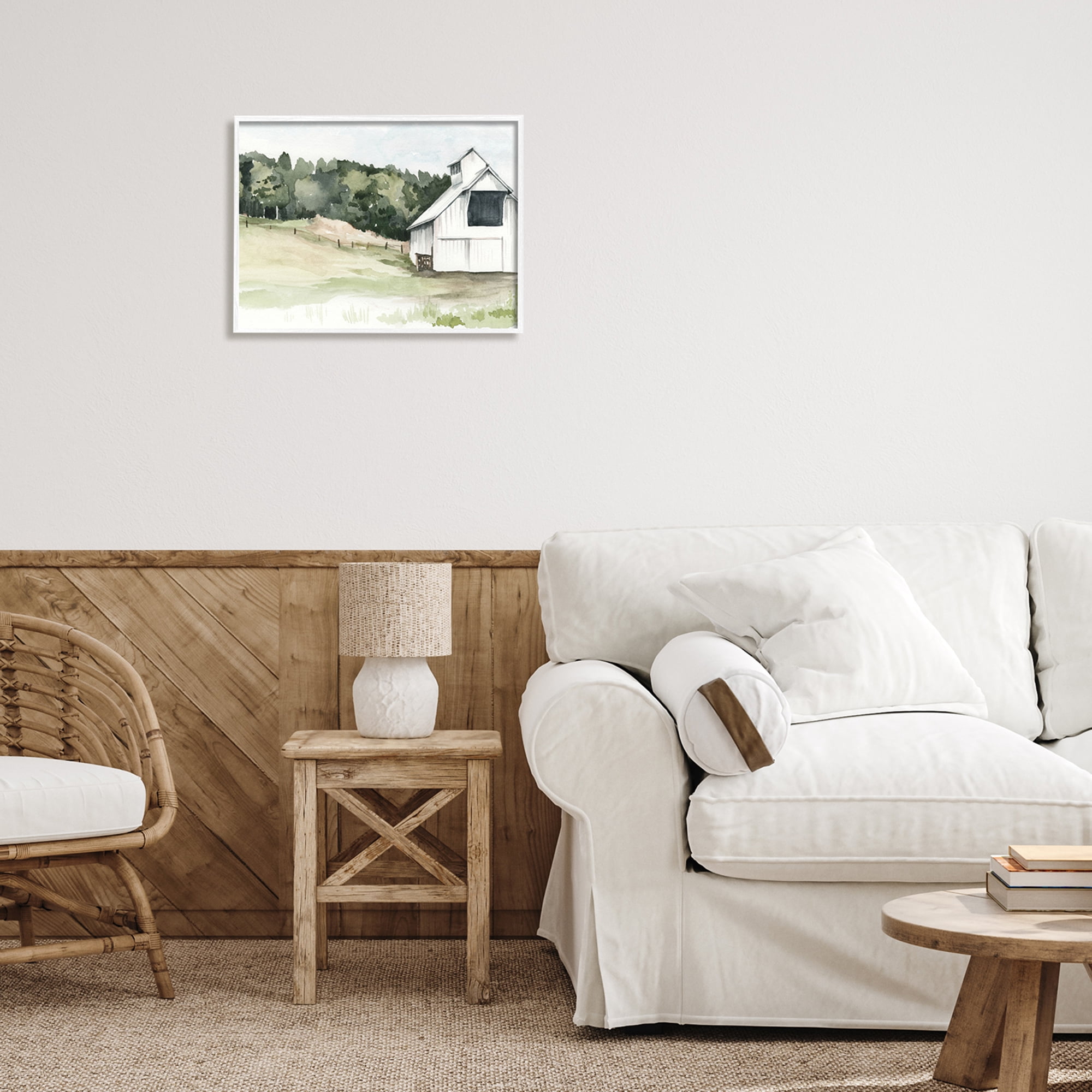 Stupell Industries Quiet Countryside Farmhouse Cottage Green Pasture , 20 x 16, Design by Jennifer Paxton Parker