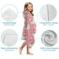 thumbnail image 7 of Pink Christmas Santa Pattern Hooded Bath Towel，50"x30" for Ages 3 To 12 Kids, Quick Dry Lightweight Soft Microfiber Hood Beach Towel Cover Up for Kids, 7 of 7