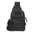 thumbnail image 3 of Bolsa deportiva para el pecho, tácticas de camuflaje, mochila compacta para exteriores, mochila para senderismo y ciclismo, color negro YUNYI BRAND Deportes, 3 of 8