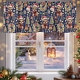 thumbnail image 5 of Christmas Valances for Windows, 42 x 18in, Deer Wreath Christmas Tree Xmas Bells Candle Blue Rod Pocket Kitchen Valance Curtain Light Filtering Window Treatments for Living Room Bedroom, 1 Panel, 5 of 7