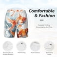 thumbnail image 5 of Lsque Mens Swim Trunks Three Goldfish Watercolor Splash Pattern - Bathing Suit Compression Liner - Beach Swim Shorts Swimwear - (S-3XL) - Stretch Quick Dry -3X-Large, 5 of 9