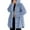 Blue, variant on Lixiuxyad Fuzzy Hooded Jacket Women's Jacket Winter Warm Soft Hooded Coat Long Sleeve Button Front Loose Fit Casual Outerwear For Daily Wear Beige