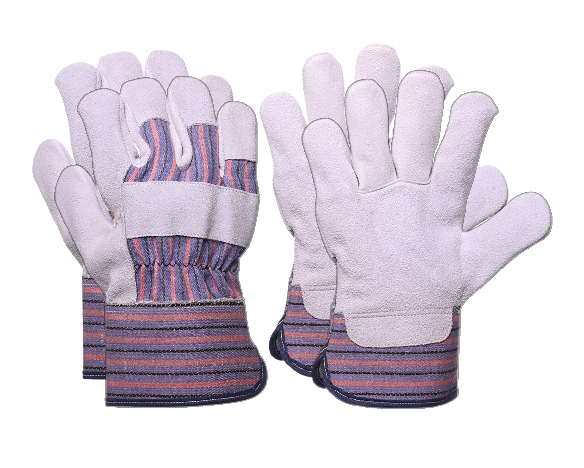 LP4300-XL-2PK, Leather Palm Work Gloves, Safety Cuff, 2 Pair Value Pack