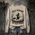thumbnail image 2 of Hearthz Halloween Sweatshirt Night Flight Club 1692 Vintage Graphic Women Sweatshirts Retro Spooky Season Pullover Sweaters for Women Crew Neck Sweatshirts Women, 2 of 5