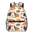 thumbnail image 1 of Disketp Thanksgiving Turkeys 1 Mochila Estampada para Hombre y Mujer – Mochila Ligera Clásica con Múltiples Bolsillos para Universidad, Trabajo y Viajes-One Size, 1 of 5