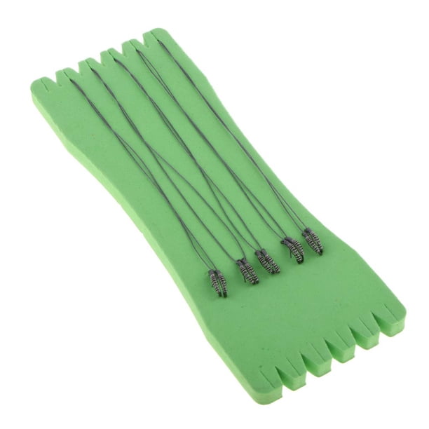 Paquete de 5 pares de anzuelos de pesca con mosca afilados con eslabón giratorio de de púas para cebo de jigging Tamaño del gancho 6