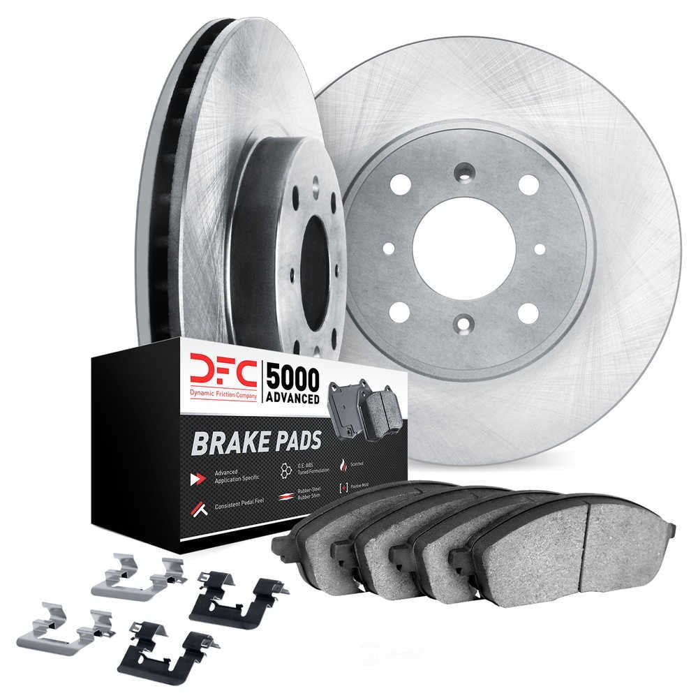 Dynamic Friction Company 6512-67151 DFC Rotors with 5000 Advanced Brake Pads includes Hardware