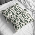thumbnail image 6 of 4 Pieces Duvet Cover Queen Bedding Sets Merry Christmas Tree Seamless Ultra Soft Luxury Comforter Cover Set with Bed Sheet and Decorative Pillow Shams Xmas Trees Green, 6 of 9