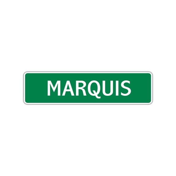 Marquis Boys Children Name Letter Printed Wall Plaque Decoration Label Indoor Outdoor Unique Novelty Aluminum Metal Sign 4"x13.5"