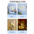 thumbnail image 3 of Mini Fan, Wall Mounted Desktop Fan Rotating Shake Head 3 Speed With Night Light For Home Bedroom Office, 3 of 8