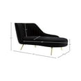 thumbnail image 3 of Meridian Furniture Margo Black Velvet Chaise, 3 of 4