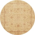 thumbnail image 1 of Ahgly Company Indoor Round Abstract Orange Oriental Area Rugs, 6' Round, 1 of 6
