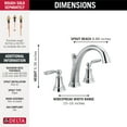 thumbnail image 4 of Delta Woodhurst T2732 Roman Tub Trim Chrome, 4 of 4