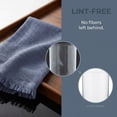 thumbnail image 5 of REGALWOVEN 3 Pack 100% Cotton Waffle Weave Cleaning Cloths, Fringed Edge Dish Towels Dark Grey 14" x 14", 5 of 7