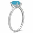 thumbnail image 2 of 1.25 ct Heart Cut Simulated Turquoise Solitaire 14K White Gold Womens Engagement Ring, 2 of 6